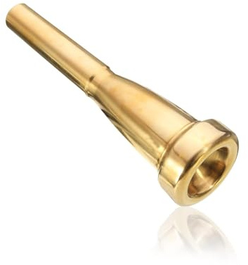 8.7x2.7x2.7cm/3.4x1.1x1.1in Trumpet Mouthpiece, 7C Size Gold Trumpet Mouthpiece 7C Electroplated Brass Musical Instrument 7C Size Instrument Accessory for Beginners Professional Players