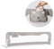Nukido Sicherheitsbarriere Sicherheitsgitter für Bett Kinderbett Sicherheitsgeländer Schutzgeländer Süßes Design Muster Rahmen Metall Kunststoff 150 cm x 42 cm x 35 cm Farbe Grau