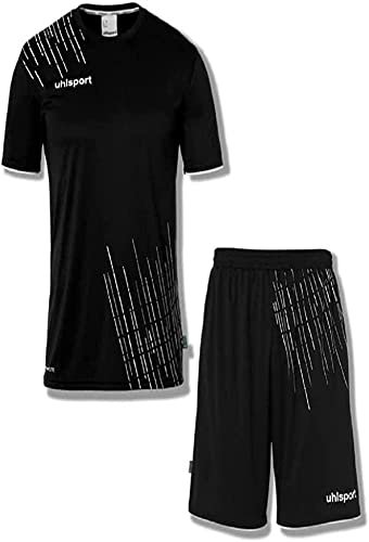 uhlsport Jungen Score 26 Fußball Trikot-Set - Fußball-Set Bestehend Aus Trainings-Shirt Und Trainings-Hose, Schwarz/Weiß, 164 EU