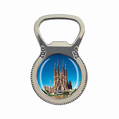 Barcelona Spain Fridge Magnet Bottle Opener Tourist Souvenir Gift Collection Refrigerator Magnetic Sticker