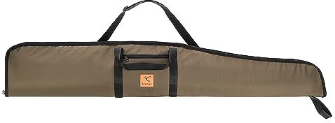 Granori Abschließbare Waffentasche gepolstert für Luftgewehr bis 135 cm | Gewehrfutteral Jagd Waffen Gewehrtasche Futteral mit Außentasche und Tragegurt (Oliv)