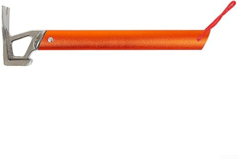 Stainless Steel Tent Stake Hammer with Aluminum Handle, Perfect for for Camping and Climbing (Orange)