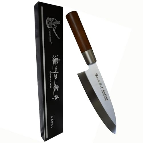 Satake Masamune Deba Knife 160 mm - Coltello giapponese per sfilettare pesce e pollame - Lama in acciaio inossidabile al molibdeno - Manico in legno di betulla - Prodotto a Seki City, Giappone