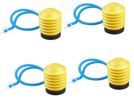 Healifty 4 pezzi Pompa a Piede Gonfiatore con Tubo Flessibile Doppia Funzione Gonfia-sgonfia per Materassini e Palloni Portatile Batteria