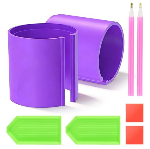 QYRDBGY Set di 2 accessori per diamond painting, tela per pittura con diamanti, anelli per pittura con diamanti, organizer per lavori creativi