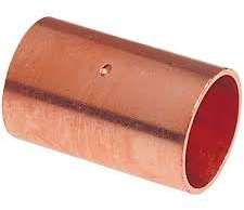 ICS Industries 1/8 Inch CXC Wrot Copper Pressure Coupling - with Stop 25 PACK