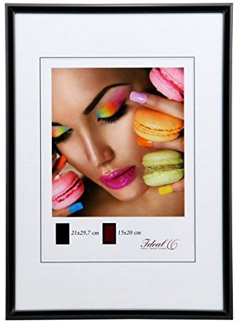 Ideal Life Kunststoff Bilderrahmen Wanddeko Collage Poster Bilder Foto Rahmen: Farbe: Schwarz | Format: 21x29,7 DIN A4