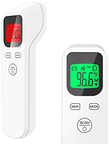 ULBRE Forehead Thermometer for Adults and Kids, No Touch Digital Infrared Thermometer Temperature Gun, Accurate Instant Reading Fever Alarm 20sets Memory