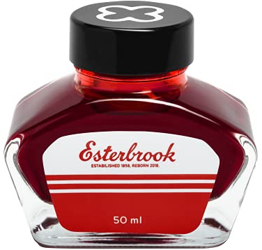 Esterbrook Tinte für Füllfederhalter in der Farbe Scarlet, im Glas, Größe: 50 ml, EINK-SCARLET