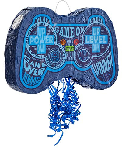 Manette de jeu vidéo Pinata pour fête d'anniversaire de garçon (41,8 x 27,9 x 7,6 cm)