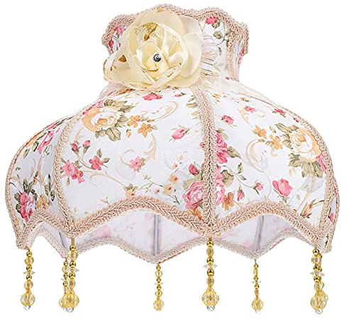 Lurrose victorian lamp shade fancy lamp shades bell s antique s for bedroom living room accessories for bedroom office desk cute Vintage Decor