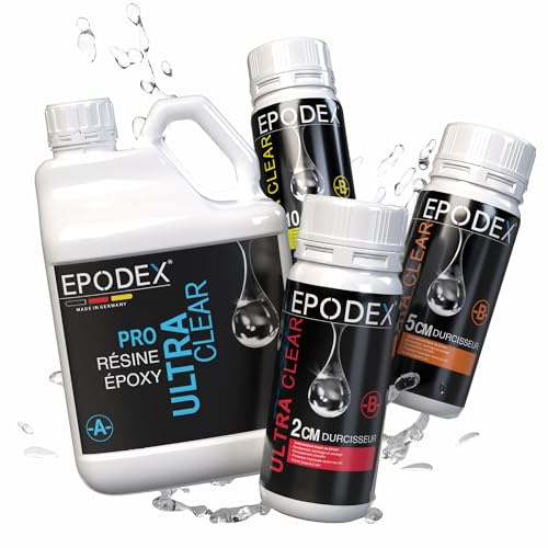 EPODEX Epoxiharts set i PRO Serie för gjuthöjder upp till 10 cm - 1,5kg | Gjuthartsset, Beläggningar, Konst, Gjutningar, Rivertavlor, Lampor, Smycken, kristallklart epoxyhartsset