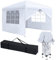 XINZI Pavillon 3x3 m Faltpavillon mit Wasserdicht Dach und 4 Seitenteilen Stabil Winterfest Gartenpavillon Höhenverstellbar Faltbar Partyzelt UV-Schutz 50+ Gartenzelt Camping Pavillion, Weiß