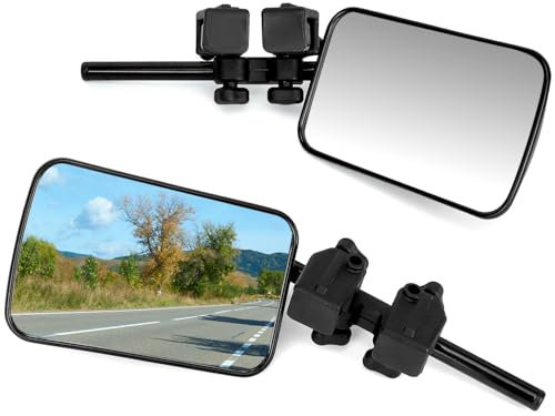 QWORK® 2 Stück Universal Wohnwagen Spiegel Zusätzlicher Außenspiegel für Wohnwagen Wohnmobile SUVs
