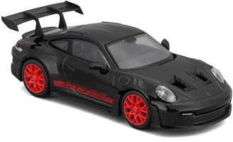 Bburago - 1/43 Race Collection Crystal - Porsche 911 GT3 RS Voiture de Course avec Support à l’échelle 1/43ème - Support de présentation à vis et Boite Crystal, B18-38313