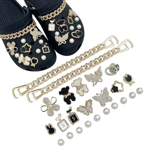 DKDDSSS 24 Pcs Accesorios para Zapatos, Diamantes Cristal, Moda Decoración, DIY Hebillas Decorativas