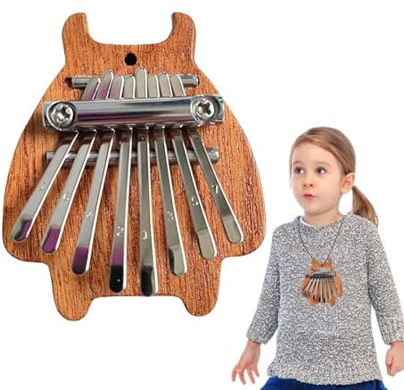 Sghtil Daumenklavier mit 8 Tasten, Fingerpiano mit 8 Tasten – kleines Handklavier | Fingerpiano für und Erwachsene, Rucksackanhänger, gutes Musikzubehör