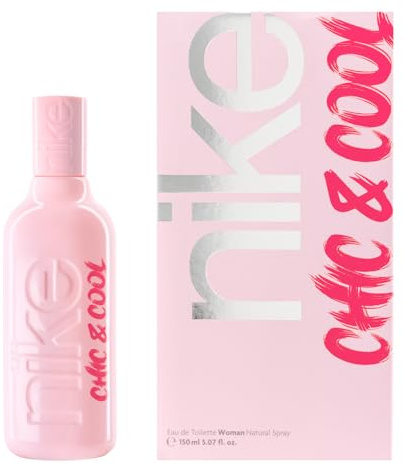 NIKE - Chic & Cool 150 ml, Colonia Mujer, Perfume Formato Spray, Eau de Toilette Natural y Femenina, Aroma Afrutado, Fragancia Dulce, Intensa y de Larga Duración
