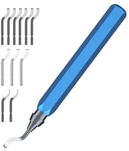 NEUTYPECHIC 3D Entgrater mit 11 Klingen, 3 Modelle, für Kunststoff, Aluminium, Kupfer, PVC, Stahl