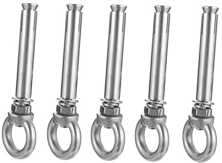 CIYODO 5 Pezzi Bullone Ad Anello in Acciaio Inossidabile Per Sollevamento Bulloni Antiruggine Vite Ad Occhiello Per Applicazioni Domestiche e Giardino