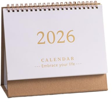 2025-2026 Calendrier de Bureau | Juillet 2025 À Décembre 2026 Semainier De Table 12 Mois - Organisateur sur Pied pour Planning Quotidien Étudiants Enseignants Cadres Bureau Maison
