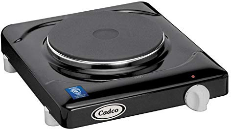 Cadco KR-1 11.5 Portable Electric Hot Plate with 1 Burner and Infinite Controls, 120v, 9 lbs, For Commercial Use