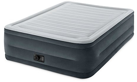 Intex 64417E Comfort Plush Elevated Dura-Beam Airbed with Built-in Electric Pump, Bed Height 22, Queen