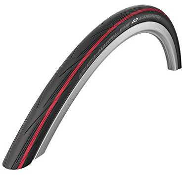 Schwalbe cykeldäck Lugano vikträd 25–622 (700 x 25 C) röda ränder