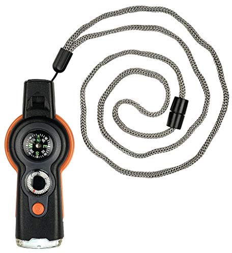 Moses. Expedition Natur Survival Tool 6 in 1, strumento multifunzione per esploratori della natura, compagno di viaggio per attività all'aperto e campeggio, colore: nero/arancione