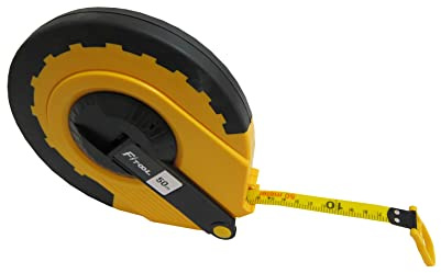 165Feet Fiberglass Measuring Tape, Dual-Sided Measuring Reel with Feet and Meters, for Sports, Landscaping, Building, Masonry， Carpentry, Contractor Engineer's Measuring Tape 50M