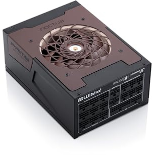 Seasonic Prime TX-1600 Noctua Edition, Alimentatore per PC ATX 3.1 Completamente Modulare e Ultra Silenzioso da 1600 W ed Efficienza 80 Plus Titanium (Nero/Marrone) con cavo DE/EU