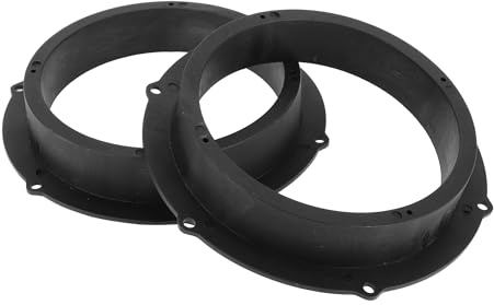 RATCHROLL 2Pcs Anillo Espaciador De Altavoz Universal Adaptador De Altavoz De Agudos Impermeable para Altavoz Subwoofer De 6.5 Soporte De Montaje De Espaciador Anillo Negro Abs