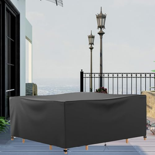AOFOAE Gartenmöbel Abdeckung Wasserdicht Schwerlast 240x100x80cm Abdeckhauben für Möbelsets, 420D Oxford Gewebe Abdeckplane Balkonmöbel für Gartentische Terrassenmöbel Staubdicht Anti-UV