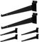 Tofficu 6piezas Soportes De Estantería De Metal Para Slatwall Brackets Resistentes De Hierro Para Exhibición Hogar Y Garaje Accesorios De Montaje Duraderos Instalación Fácil Para Supermercados Y