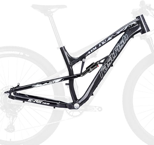 HZXQCVB Telaio per Mountain Bike Full Suspension 27,5IN Lega di Alluminio Telaio per Bici con Freni A Disco 17 Pollici Telaio Softtail DH/XC/AM Telaio QR 135 Mm con Ammortizzatore(27.5x17in Black)