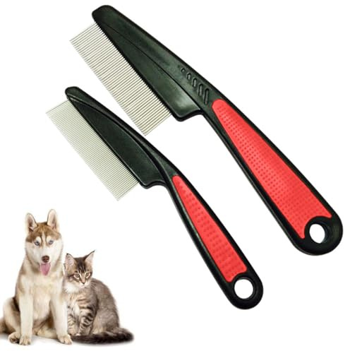 2 peine piojos, peines antipiojos de dientes finos, eliminan piojos y liendrera, antipulgas, herramienta de limpieza para piojos/costras/sucio, apta para adultos, niños, perros y gatos
