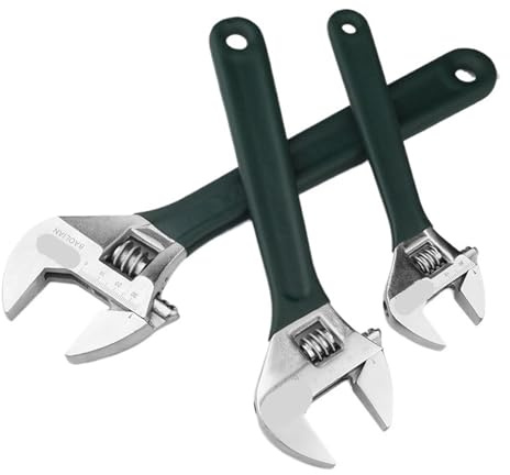 1 set med 1 multifunktionell skiftnyckel 8/10/12 tum universell rörnyckel handverktyg för bil, bil och badrum reparation (20 cm)