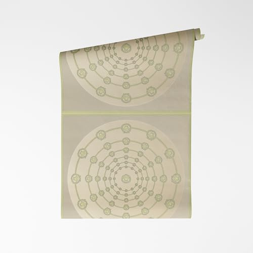 A.S. Création VERSACE VI I Love Baroque non-woven tapet – barock ornament med blommiga rankor, glänsande vinylyta, barocktapet, geometrisk tapet, 10,05 m x 0,70 m, grå/grön – 791754