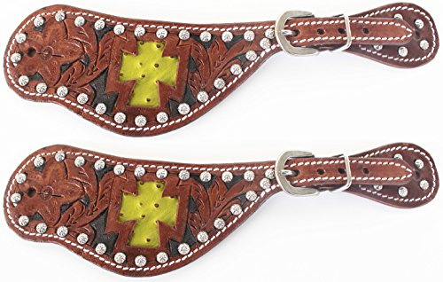CHALLENGER Horse Western Riding Cowboy Boots Leather Spur Straps Tack 7469