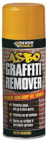Everbuild ASBO Graffiti Remover | Powerful Non-Drip Gel, Removes Paint, Felt Tip & Biro Marks, Effective on all Surfaces - 400ml