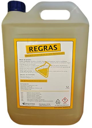 Desengrasante concentrado enérgico biodegradable. Envase de 5 litros.