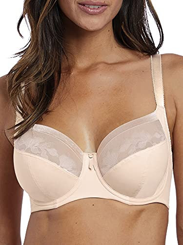 Fantasie Women's Illusion Underwire Side Support Bra Full Coverage, Sheer, Natural Beige, 34J UK