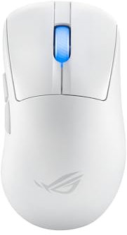 ASUS ROG Keris II Ace Mouse Gaming Wireless, Leggero 54 g, Sensore Ottico AimPoint Pro 42K, Microswitch Ottici, SpeedNova Wireless, ROG Polling Rate Booster, Giochi Esports e FPS, Bianco