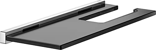 KEUCO Toilettenpapier-Halter aus Metall, Hochglanz-verchromt, WC-Rollenhalter mit Rollenbremse für Badezimmer und Gäste-WC, Edition 90 Square