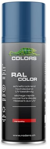 COLORS Sprühlack - 400ml Spraydose - Sprühfarbe für alle Oberflächen, Innen und Aussenbereich, Tolle Deckkraft | RAL5010 - Enzianblau Glanz