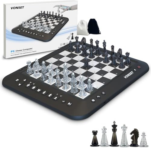 P6 Elektronisches Schach - Computerschachbrett, Smart Chess Board Mit LED - Magnetisches Schachset für Kinder & Erwachsene
