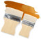 Rumgug 2 Pezzi Pennellesse Set, Pennelli Gesso Cera Pennello Pittura Pennello di verniciatura Pennellessa Pennelli per Stencil in Setola Tubi Finestre Angoli Battiscopa per vetrificare o verniciare