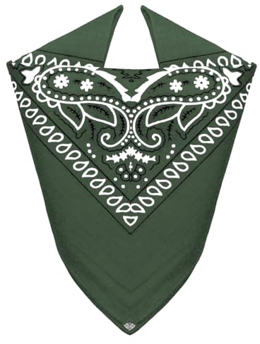 Van Der Rich ® - Bandanas Paisley 100% Algodón para Hombres Mujeres (Caqui, TU)