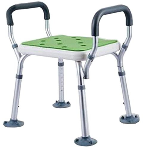 MRKU Chaise de Douche Tabouret de Bain Tabouret de Baignoire Tabouret de Douche Siège de Bain Portable Banc de Douche réglable Chaise élévatrice de Baignoire Blanche avec accoudoirs