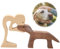 HENGBIRD Scultura in legno fatta a mano per cani, regalo per cani, regali in legno, cane per amanti dei cani, figura del cane, regali personalizzati per la camera da letto, il soggiorno, l'ufficio